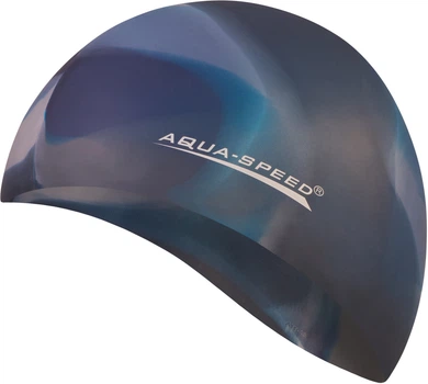 Шапочка для плавания AQUA SPEED Bunt, силиконовая, разноцветная, универсальный размер OSFM (113-84)