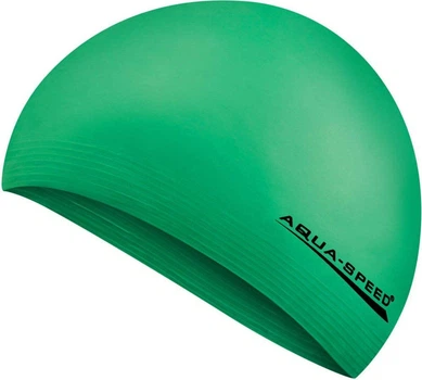 Шапочка для плавания AQUA SPEED Soft Latex, латексна, зеленая, универсальный размер OSFM (122-11)