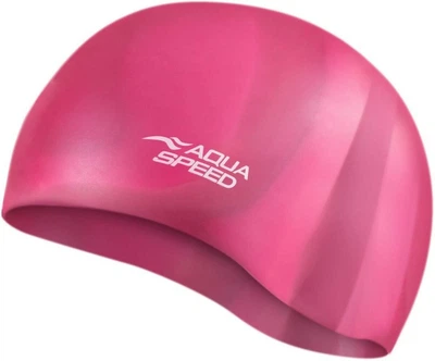 Шапочка для плавания AQUA SPEED Bunt, силиконовая, разноцветная, универсальный размер OSFM (113-35)