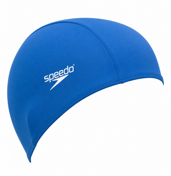 Шапочка для плавания Speedo Polyester Cap, полиэстеровая, синяя, универсальный размер OSFM (8-710080000-3)