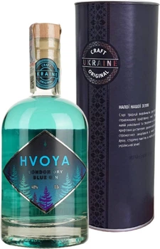 Джин HVOYA London Dry Blue 0.5 л 40% в подарочной упаковке (4820269299542)