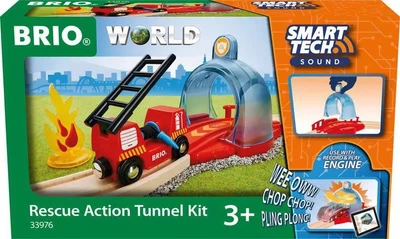 Набір Brio Rescue Action Tunnel Kit Wooden Plastic Train Trac 4 деталі (7312350339765)