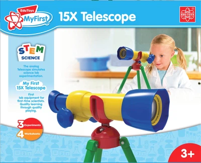 Teleskop dziecięcy Science Edu Mój pierwszy teleskop 15x pierwszy teleskop astronomiczny dla maluchów ze statywem (JS005) (4893338540050)