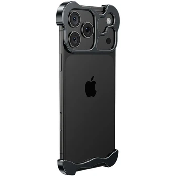 Алюминиевый чехол Айфон 17 Pro Minimalist Metal Bumper для iPhone 17 про Black