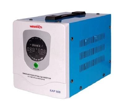 ДБЖ з правильною синусоїдою Westech EAP DUAL ULTIMATE -500VA/300W 12V, однофазний, напольного монтажу, LED дисплей, DC150-270V, AC230±8%, 2*Shuko, Q4 (UG-45637)