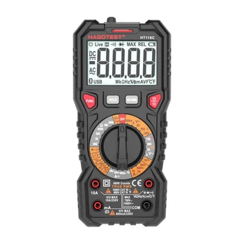 Мультиметр цифровой Habotest HT118C True RMS NCV фонарик (5907489606615)