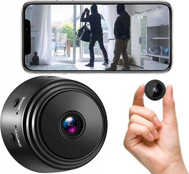 Портативна міні-камера WiFi Full HD 1080P з датчиком руху, нічним баченням та магнітним корпусом, акумулятор 300 мАг, камера для дому, камера для дітей, акумуляторна камера
