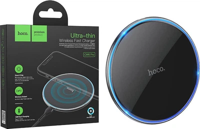 Беспроводное зарядное устройство Hoco CW6 Pro 18W (2 в 1 + кабель Type C) Black (45109)