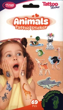 Zestaw brokatowych tatuaży Dante Zwierzęta 013-0291 (5999094502697)