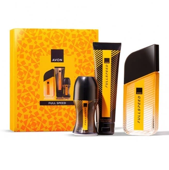 Full Speed Парфюмно-косметический набор «Full Speed для Него» Avon, 100 мл парфюм + 100 мл гель для бритья + 50 мл дезик