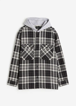Куртка-сорочка вільного крою 2XL(185/124), темно-серый/клетчатый (209127-3)