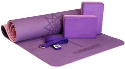 Набір для йоги та фітнесу EasyFit Polarity Set: килимок, два блоки та ремінь (padma)