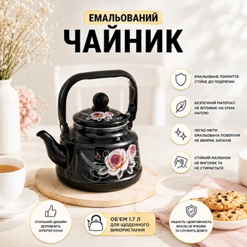 Чайник эмалированный A-PLUS 1.7 л (1342)