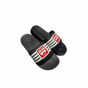 Капчики шльопки чорні з білими смужками N/M (5030-71) 40(р)