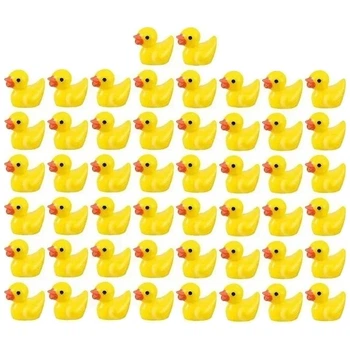 Утята пластиковые миниатюрные 16x18mm (Тип2), 50шт комплект, Yellow