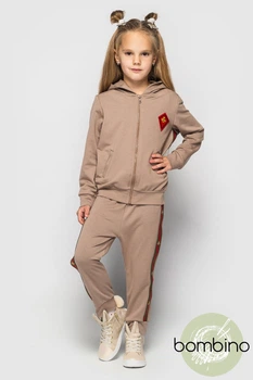 Спортивний костюм для дівчинки (кофта+штани) Larionoff 104 Капучино (lar1419000016)