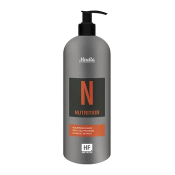 Маска Mirella Professional Nourishing з протеїнами шовку та екстрактом часнику для живлення волосся, 1000 мл