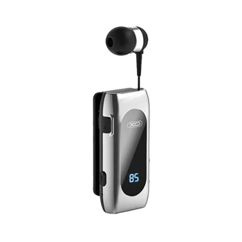Бездротова Bluetooth гарнітура XO BE37 with digital displey BT 5.2 Black