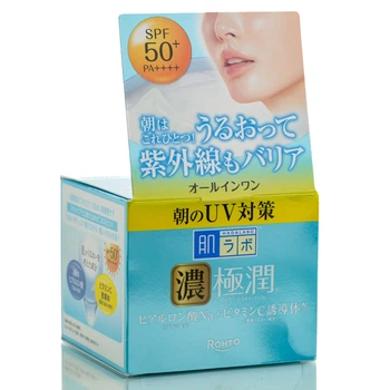 Солнцезащитный гиалуроновый гель для лица Rohto Hada Labo Koi-Gokujun UV White Gel SPF 50+ PA 90 мл