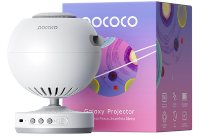 POCOCO Galaxy Star Projector Проектор звездного неба с оптическими дисками, домашний планетарий LED ночник