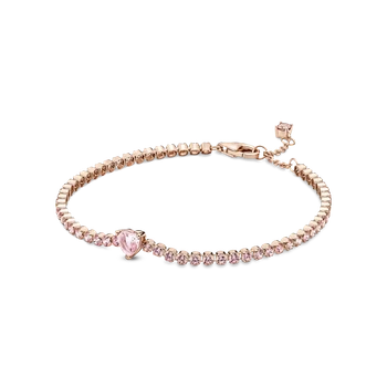 Браслет Pandora "Блестящее паве" (RoseGold-Pink)