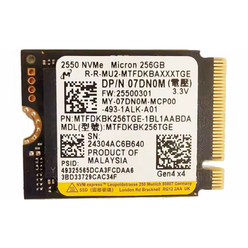 Накопитель SSD Micron 2400 256Gb NVMe M.2 Gen4x4 (MTFDKBK256TGE) - Б/У