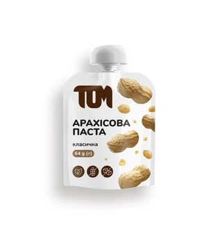 Арахисовая паста классическая ТМ Масло ТОМ 64 г, MasloTom