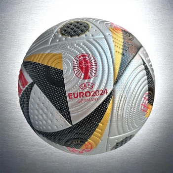 Мяч футбольный Евро 2024 Fussballliebe League Euro 2024. Размер 5. Серебряный цвет.