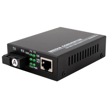 Медиаконвектор (1550TX&1310RX, 10/100/1000, 20км SC) TelStream MC-218/520SC