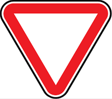 Дорожный знак 2.1. Уступи дорогу А=900