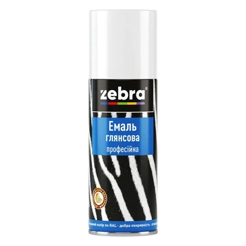 Эмаль глянцевая профессиональная Zebra 44 RAL 8017 темно-коричневая 400 мл