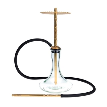 Кальян Trumpet Hookah Moar Gold с колбой Craft Clear 54 см