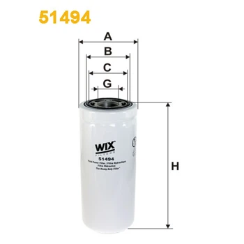 Фільтр гідравлічний WIX FILTERS John Deere, New Holland, Volvo – Powertronic (51494)