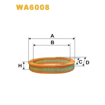 Фільтр повітряний WIX FILTERS Mazda 323 (BD), 323 (BF/BW) (WA6008)