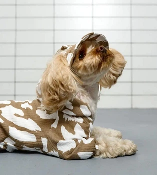 Панамка для собак DogsBomba с регулятором муслиновая летняя милк шоколад размер 3 для французских бульдогов мопсов корги джек-расселов кокер-спаниелей цвергшнауцеров фокстерьеров бостон-терьеров S-121/3