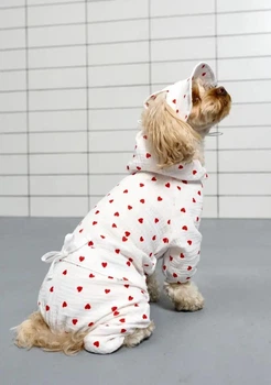 Костюм для собак DogsBomba с регулятором муслиновый летний летний хлопковый сердца сердечки размер 7 французских бульдогов английских бульдогов американских стаффордширских терьеров амстаффов стаффордширских бультерьеров крепких пород D-258/7