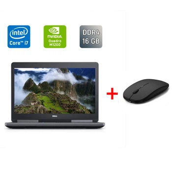 Мобільна робоча станція Б-клас Dell Precision 7520 / 15.6" (1920x1080) IPS / Intel Core i7-7820HQ (4 (8) ядра по 2.9 - 3.9 GHz) / 16 GB DDR4 / 240 GB SSD / nVidia Quadro M1200, 4 GB GDDR5, 256-bit / HDMI б/в + Подарок Бездротова миша / USB