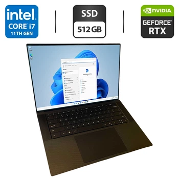 Ігровий ноутбук Dell XPS 15 9510 / 15.6" (1920x1200) IPS / Intel Core i7-11850H (8 (16) ядер по 4.8 GHz) / 16 GB DDR4 / 512 GB SSD / nVidia GeForce RTX 3050, 4 GB GDDR6, 128-bit / WebCam б/в