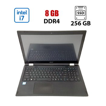 Ультрабук Acer Spin SP315-51 / 15.6'' (1920x1080) TN / Intel Core i7-6500U (2 (4) ядра по 2.5 - 3.1 GHz) / 8 GB DDR4 / 256 GB SSD / Intel HD Graphics 520 / WebCam / Win 10 Lic б/в