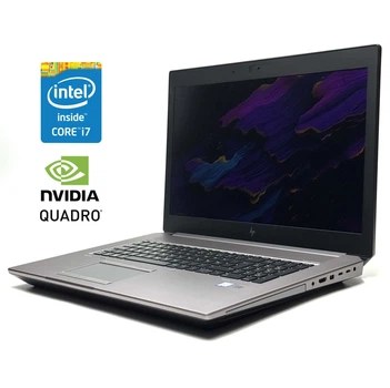 Мобільна робоча станція HP ZBook 17 G5 / 17.3" (1920x1080) IPS / Intel Core i7-8850H (6 (12) ядер по 2.6 - 4.3 GHz) / 16 GB DDR4 / 512 GB SSD / nVidia Quadro P3200, 6 GB GDDR5, 192-bit / WebCam / Win 10 Pro б/в
