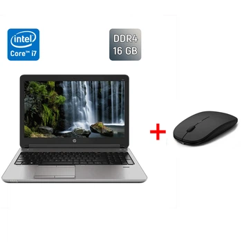 Ноутбук HP ProBook 650 G2 / 15.6" (1366x768) TN / Intel Core i7-6820HQ (4 (8) ядра по 2.7 - 3.6 GHz) / 16 GB DDR4 / 240 GB SSD / Intel HD Graphics 520 / WebCam / Fingerprint б/в + Подарунок Бездротова миша / USB