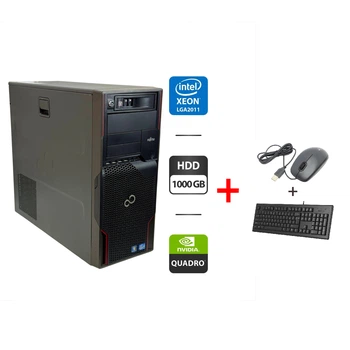 Рабочая станция Fujitsu Celsius M720 Tower / Intel Xeon E5-1620 (4 (8) ядра по 3.6 - 3.8 GHz) / 32 GB DDR3 / 1000 GB HDD / nVidia Quadro 600, 1 GB GDDR3, 128-bit / 500W б/у + Подарок Проводная мышка и клавиатура