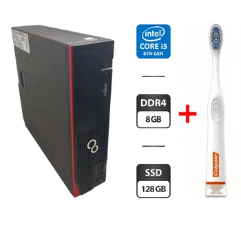 Комп'ютер Fujitsu Esprimo D757 E90 SFF / Intel Core i5-6400 (4 ядра по 2.7 - 3.3 GHz) / 8 GB DDR4 / 128 GB SSD / Intel HD Graphics 530 б/в + Подарунок Розумна інтерактивна зубна щітка Colgate Connect M1 / Bluetooth