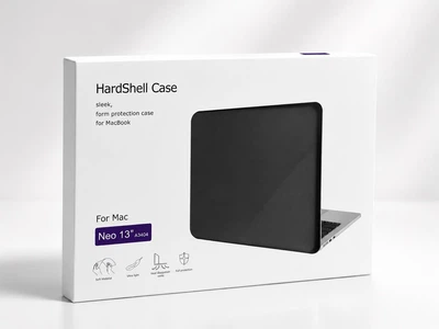 Накладка глянцевая HardShell Matte Case для MacBook NEO 13 A3404 матовый защитный чехол для Макбук 13 Black черный