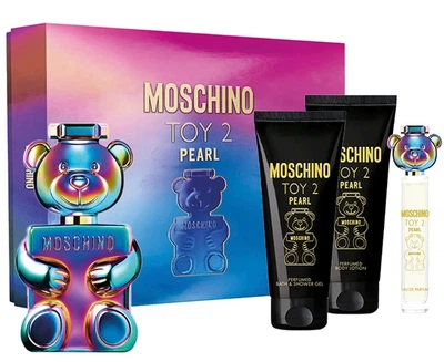 Подарочный набор для женщин Moschino Toy 2 Pearl Парфюмированная вода 100 мл + 10 мл + Лосьон для тела 100 мл + Гель для душа 100 мл