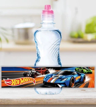 Наклейка на бутылку 0,3 "Хот Вилс. Hot Wheels", 19,4 x 4 см
