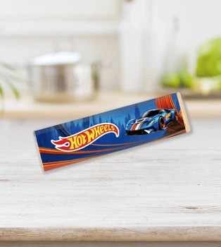Наклейка на батончик - шоколадку "Хот Вилс. Hot Wheels", 11х10 см.