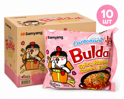 Рамен бульдак карбонара Samyang Carbonara Chicken Noodle Ramen 130 г (10 шт)