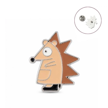 Брошь-значок унисекс BROCHE бижутерия Животные Ёжик коричневая BRGV113784