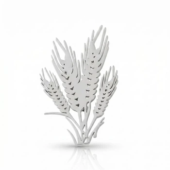 Брошь из стали BROCHE бижутерия Растения Колоски серебристая BRBF115431